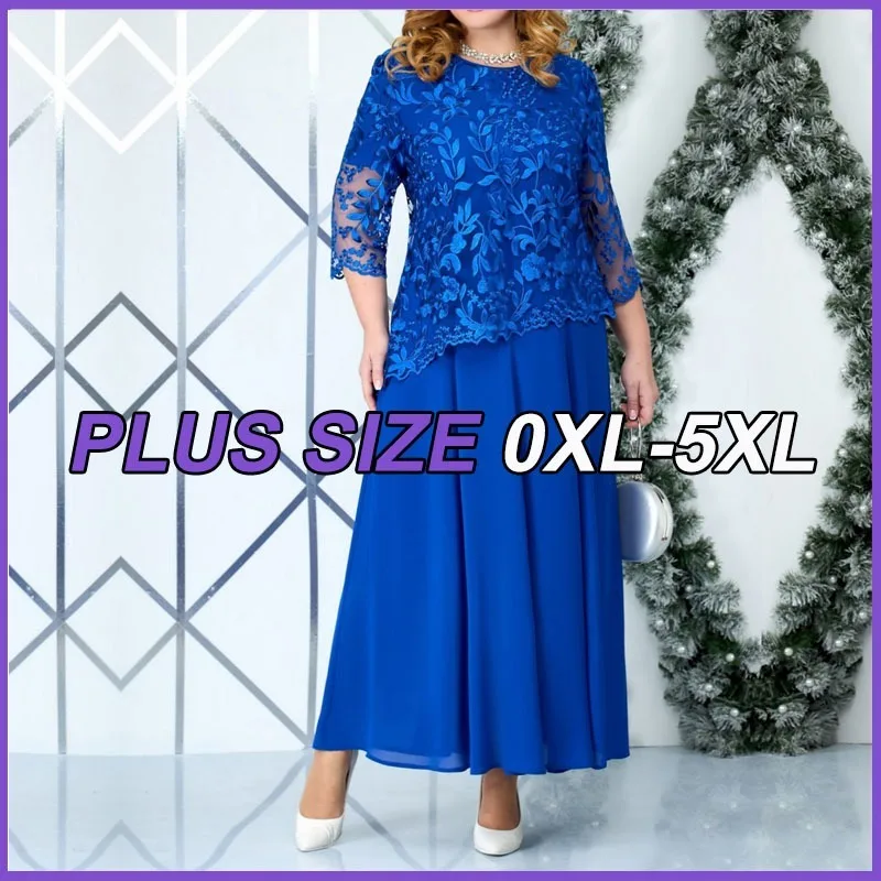 Plus Size Long Dresses Female Embroidery Floral Elegant Party Dresses Clothes for Chubby Big Size Women Clothing
Plus Size Long Dresses Female Embroidery Floral Elegant Party Dresses Clothes for Chubby Big Size Women Clothing