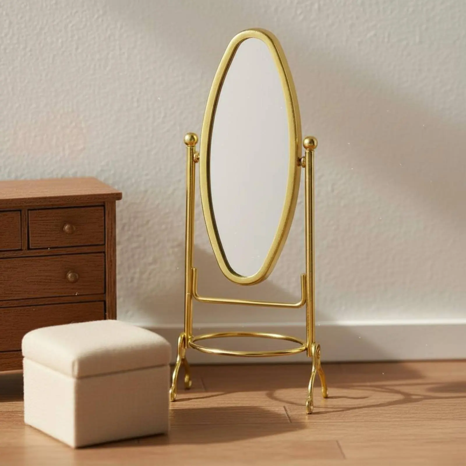 1:12 Scale Floor Mirror Realistic Design Dollhouse Clothes Rack Mirror Metal
1:12 Scale Floor Mirror Realistic Design Dollhouse Clothes Rack Mirror Metal
