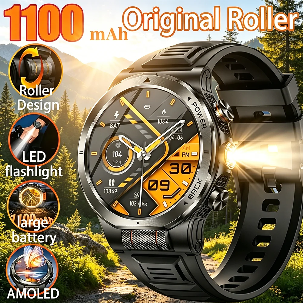 1100mAh Long-last Call Smart Watch 1.43" AMOLED Screen Compass Strong Light Flashlight Waterproof Ssmart Watches For Men Women
1100mAh Long-last Call Smart Watch 1.43" AMOLED Screen Compass Strong Light Flashlight Waterproof Ssmart Watches For Men Women