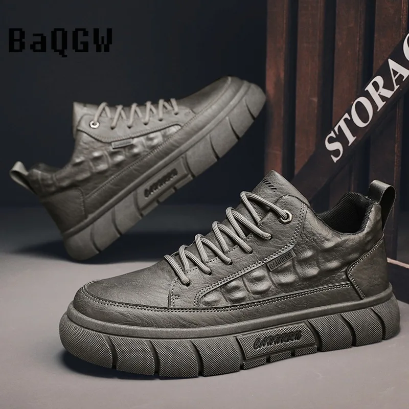 Men's Leather Casual Shoes Autumn Winter Fashion Warm Designer Skate Shoes Platform Shoes Outdoor Comfortable Business Sneakers
Men's Leather Casual Shoes Autumn Winter Fashion Warm Designer Skate Shoes Platform Shoes Outdoor Comfortable Business Sneakers