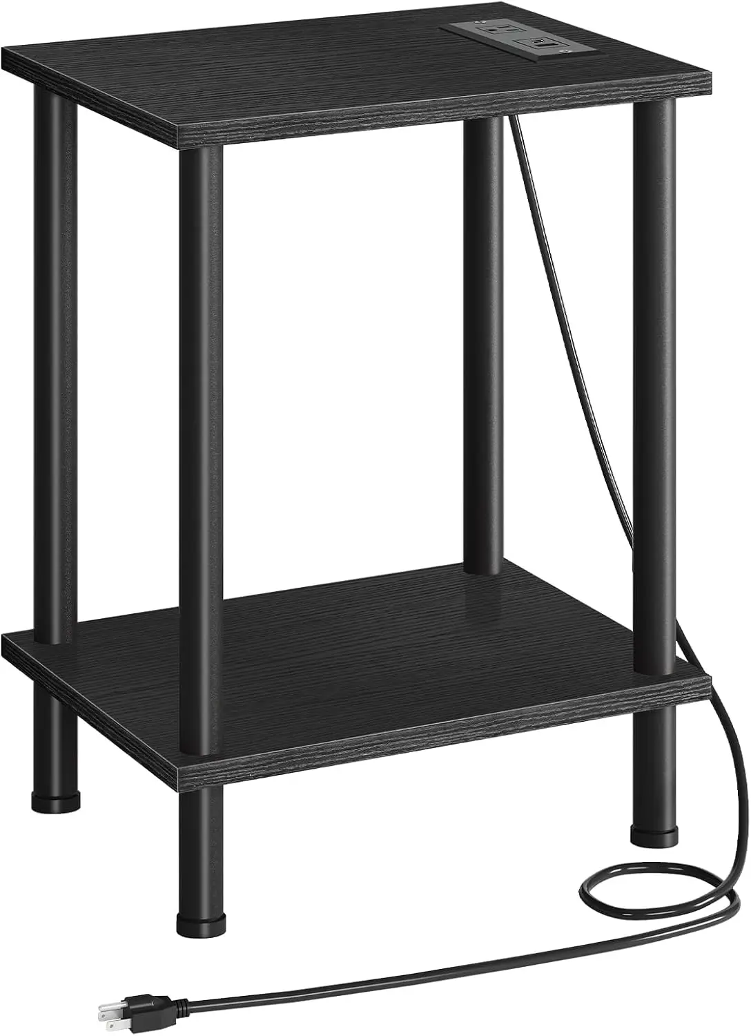 Side Table with Charging Station, End Table with USB Port and Outlets, Nightstand with 2-Layer Storage Shelves for Small Spac
Side Table with Charging Station, End Table with USB Port and Outlets, Nightstand with 2-Layer Storage Shelves for Small Spac