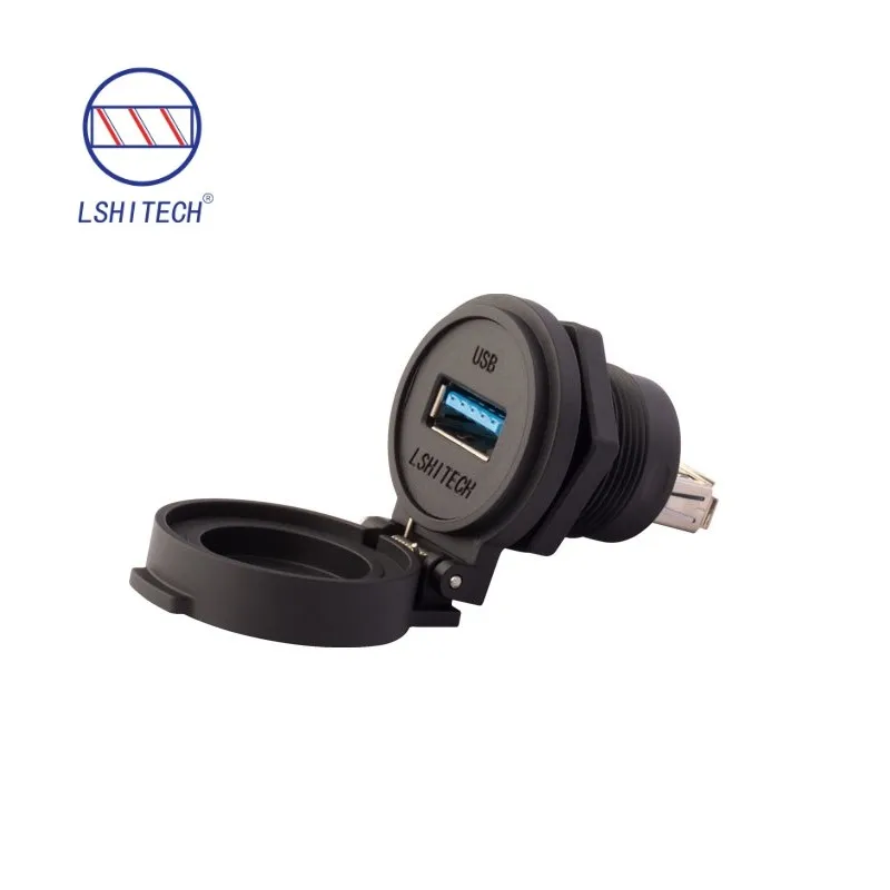 M22.5 Cap-Type Rear Nut USB3.0 Waterproof Female Socket Pass through for Outdoor Instruments And New Energy Equipment
M22.5 Cap-Type Rear Nut USB3.0 Waterproof Female Socket Pass through for Outdoor Instruments And New Energy Equipment