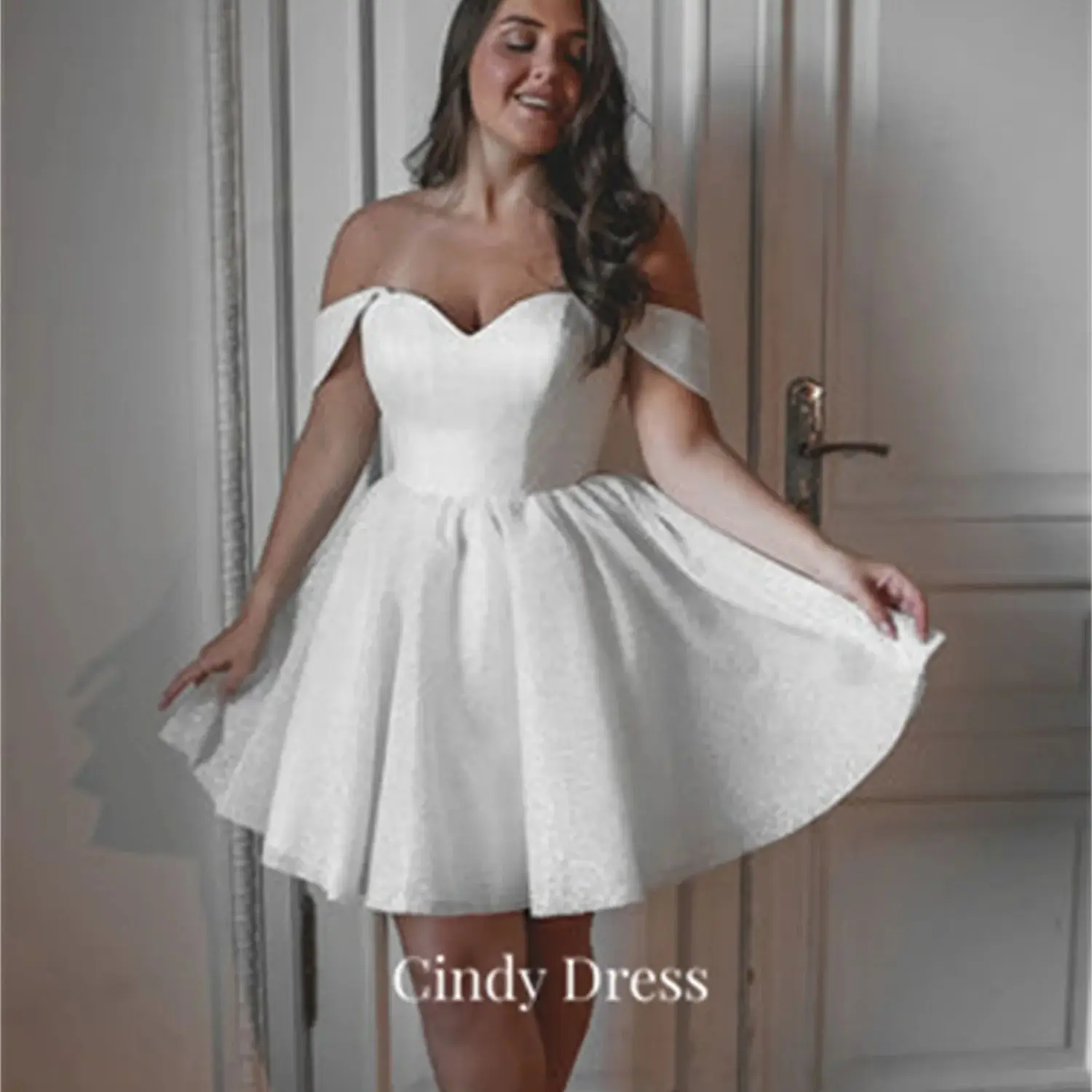 Cindy Shiny Off the Shoulders Short Style Cocktail Dress Evening Dresses Party Elegant Woman Prom Wedding Sharon Happy 2024 Gown
Cindy Shiny Off the Shoulders Short Style Cocktail Dress Evening Dresses Party Elegant Woman Prom Wedding Sharon Happy 2024 Gown