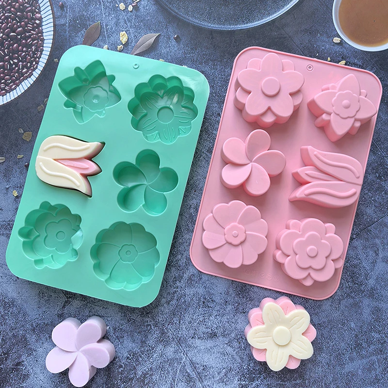 6 Cavity Flower-shaped Of Tulip Silicone Mold Suitable For Soap Candle Hand Making DIY Cake Chocolate Dessert Baking Mold
6 Cavity Flower-shaped Of Tulip Silicone Mold Suitable For Soap Candle Hand Making DIY Cake Chocolate Dessert Baking Mold