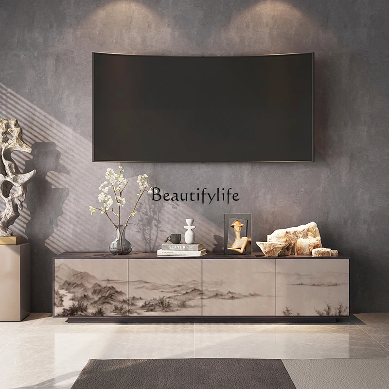 New Chinese-style painted ancient painting landscape solid wood floor-to-ceiling living room home TV cabinet
New Chinese-style painted ancient painting landscape solid wood floor-to-ceiling living room home TV cabinet