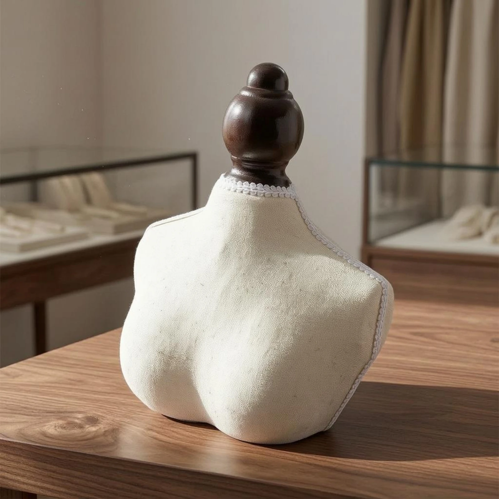 Necklace Bust Display Stand Fine Weave Necklace Display Bust Linen Jewelry Mannequin Wood-Tone Top Cap Jewelry Mannequin Stand
Necklace Bust Display Stand Fine Weave Necklace Display Bust Linen Jewelry Mannequin Wood-Tone Top Cap Jewelry Mannequin Stand