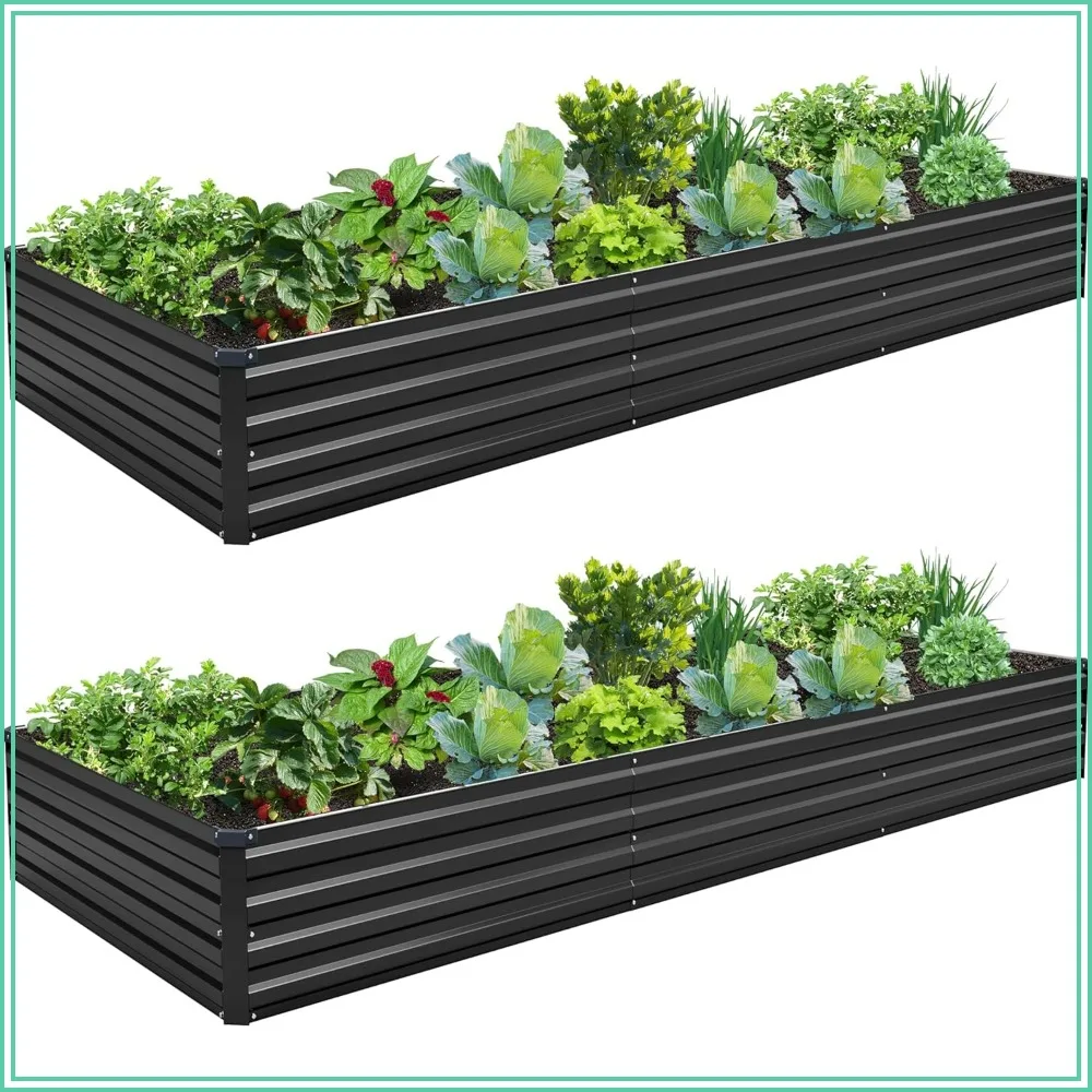 10x3x1ft Galvanized Raised Garden Bed Kit (2PCS) - Large Metal Planter Box for Vegetables, Flowers, Herbs - Black
10x3x1ft Galvanized Raised Garden Bed Kit (2PCS) - Large Metal Planter Box for Vegetables, Flowers, Herbs - Black