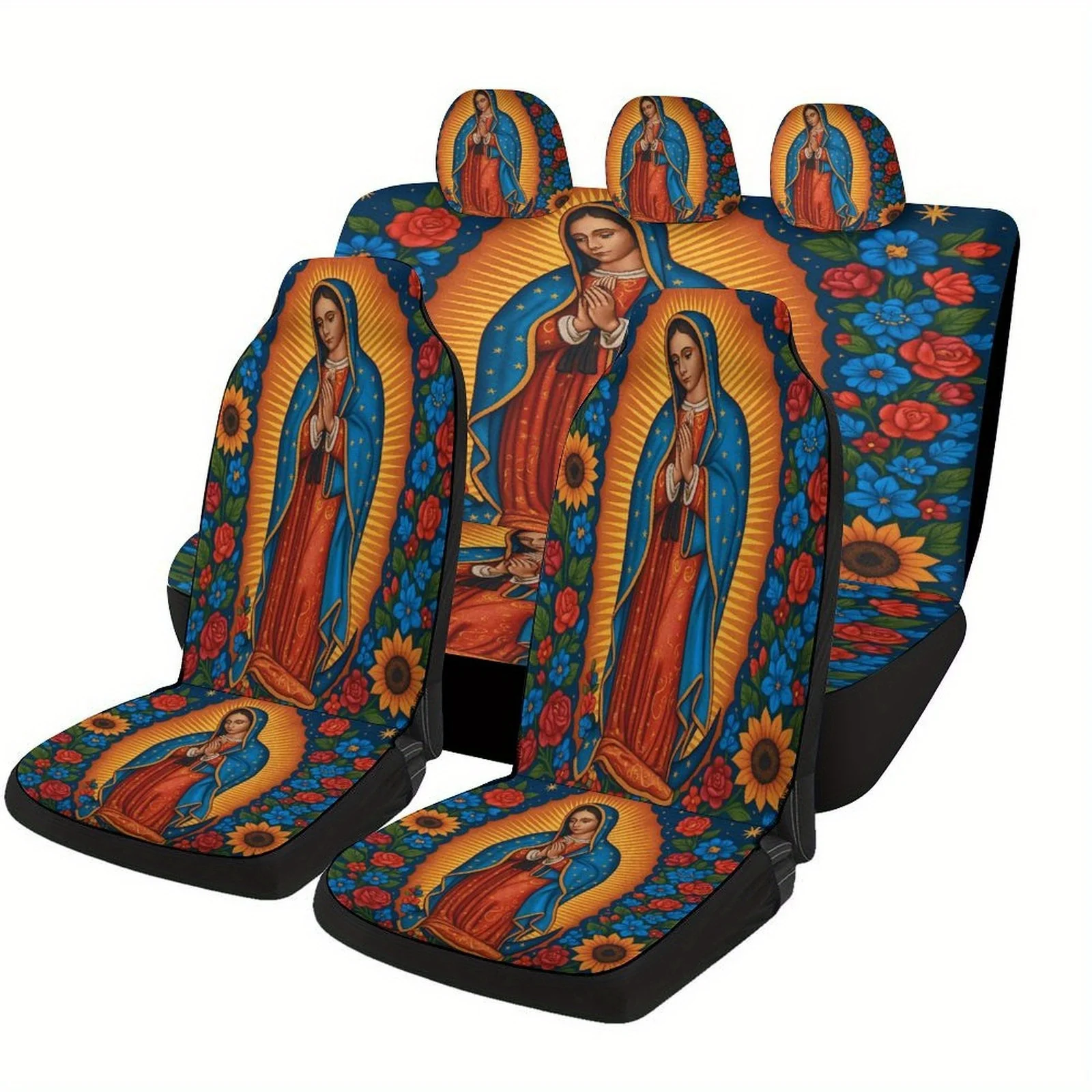 Virgin Mary Designed Car Seat Cover Set For Most Cars, Trendy High-quality Car Seat Protector Covers Full Set, Universal Car Sea
Virgin Mary Designed Car Seat Cover Set For Most Cars, Trendy High-quality Car Seat Protector Covers Full Set, Universal Car Sea