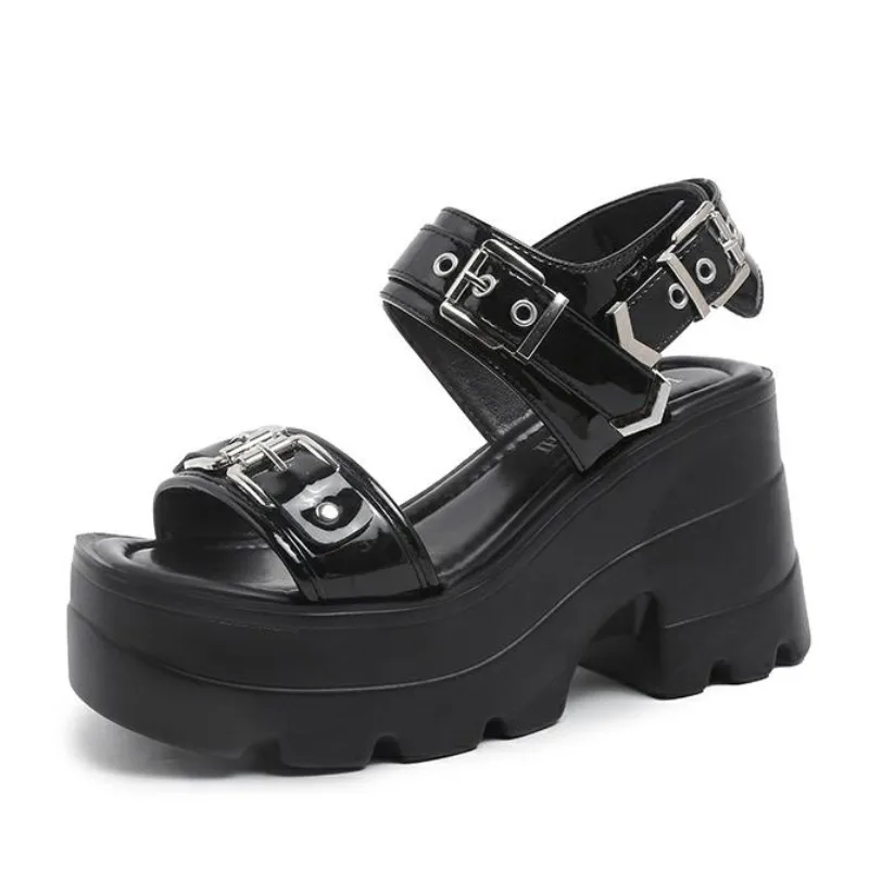 2026 10CM Summer Hollowed-out Breathable Thin Sandals Women New All-match High-heeled Platform Sandals Punk Thick heel Shoes
2026 10CM Summer Hollowed-out Breathable Thin Sandals Women New All-match High-heeled Platform Sandals Punk Thick heel Shoes