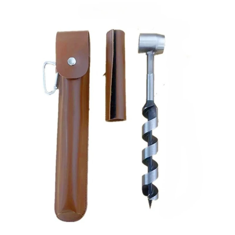 Spiral Drill Bit Extended Auger Drill Bit Outdoor Survival Manual Auger Bits Bushcraft Camping Tool with PU Leather Sheath
Spiral Drill Bit Extended Auger Drill Bit Outdoor Survival Manual Auger Bits Bushcraft Camping Tool with PU Leather Sheath