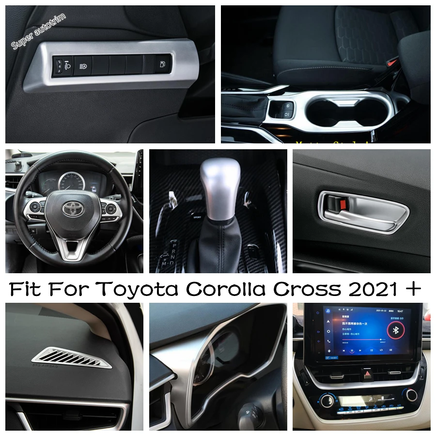 Instrument Air AC Outlet / Water Cup Holder / Gear Shift Knob Cover Trim Interior Fit For Toyota Corolla Cross XG10 2021 - 2024
Instrument Air AC Outlet / Water Cup Holder / Gear Shift Knob Cover Trim Interior Fit For Toyota Corolla Cross XG10 2021 - 2024