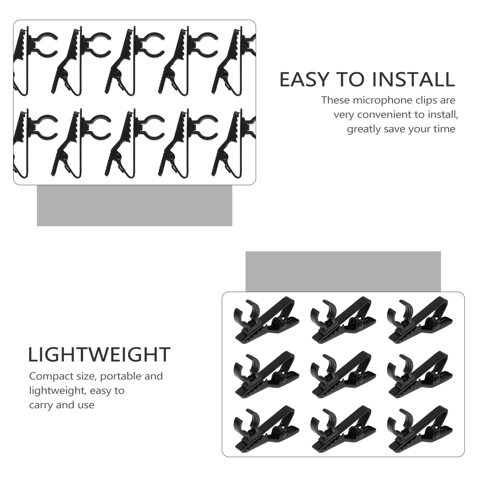 10Pcs Lavalier Microphone Clips Sturdy Iron Material Durable Practical Easy Install Ktv Stage Performance Accessories
10Pcs Lavalier Microphone Clips Sturdy Iron Material Durable Practical Easy Install Ktv Stage Performance Accessories