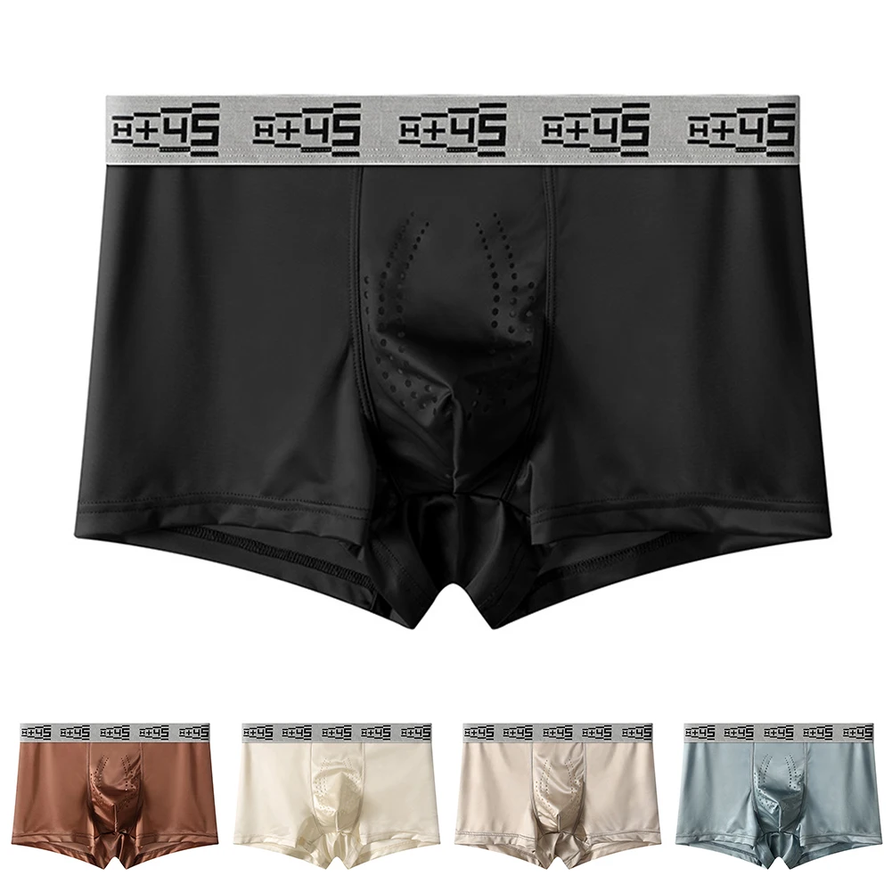Mens Ice Silk Boxers Shorts Solid Summer Smooth Cool Men's Underpants Mid Waist Breathable Panties Underwear
Mens Ice Silk Boxers Shorts Solid Summer Smooth Cool Men's Underpants Mid Waist Breathable Panties Underwear