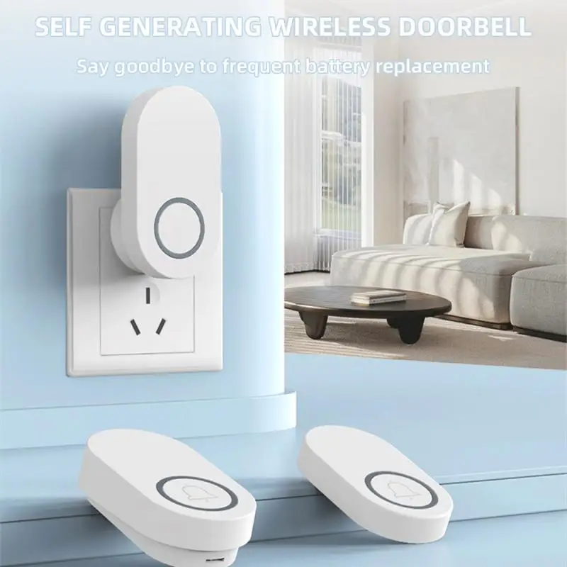 Wireless Outdoor Doorbell Smart Home Doorbell Self-powered 60 Ringtones Loud Volume Home Welcome Waterproof No Battery No Wiring
Wireless Outdoor Doorbell Smart Home Doorbell Self-powered 60 Ringtones Loud Volume Home Welcome Waterproof No Battery No Wiring