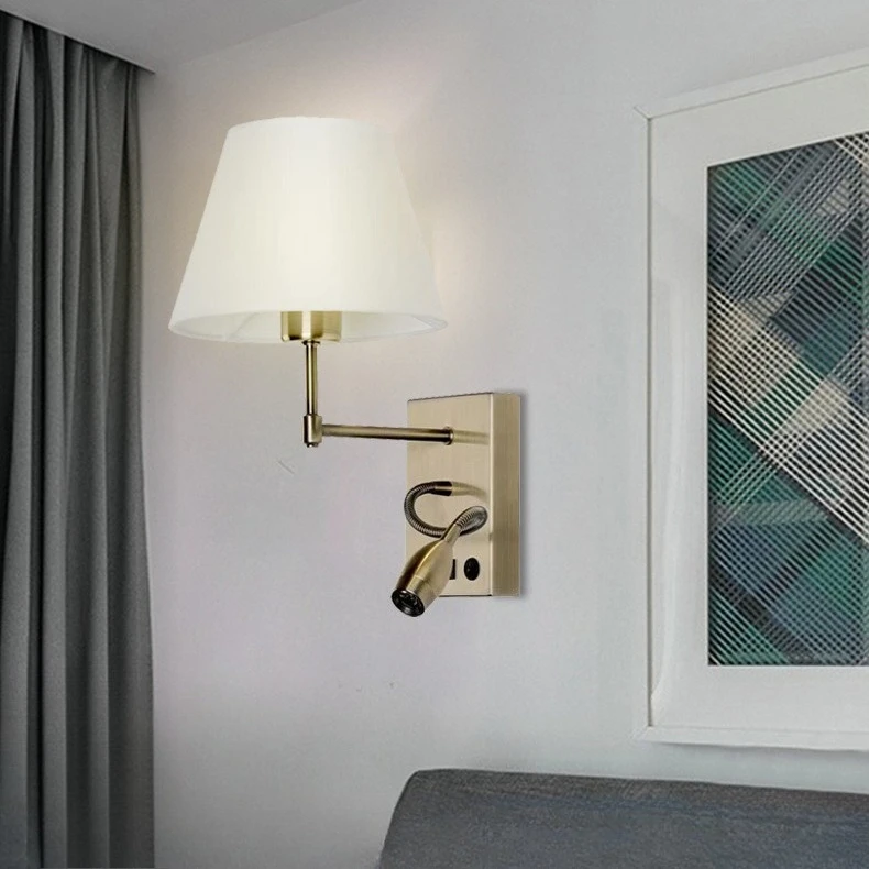 Modern Minimalist LED Fabric Lampshade Wall Lamp Living Room Bedroom Bedside Reading Lighting USB Charging
Modern Minimalist LED Fabric Lampshade Wall Lamp Living Room Bedroom Bedside Reading Lighting USB Charging