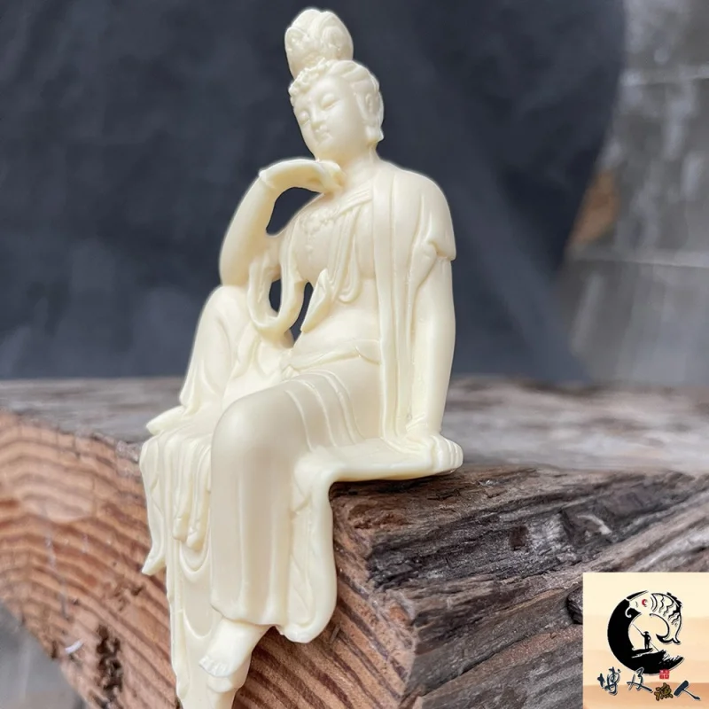 Ivory Nut Hand Pieces Half Sitting Avalokitesvara Decoration Tea Ornaments Office Study Antique Shelf Creative Home Decorations
Ivory Nut Hand Pieces Half Sitting Avalokitesvara Decoration Tea Ornaments Office Study Antique Shelf Creative Home Decorations