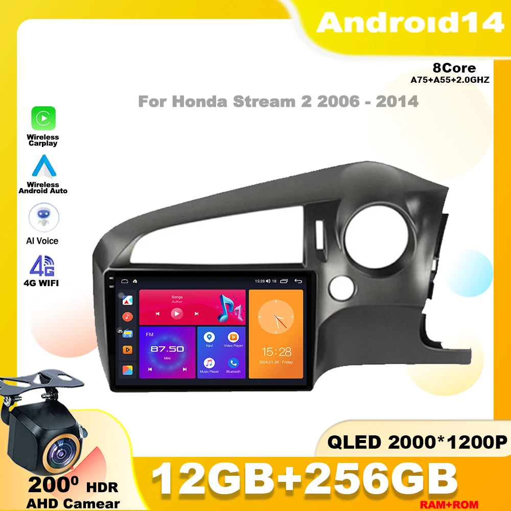 Android 14 For Honda Stream 2 2006 - 2014 Car Radio Multimedia Video Player Navigation GPS Carplay Auto 5G WIFI BT 4G DSP RDS
Android 14 For Honda Stream 2 2006 - 2014 Car Radio Multimedia Video Player Navigation GPS Carplay Auto 5G WIFI BT 4G DSP RDS