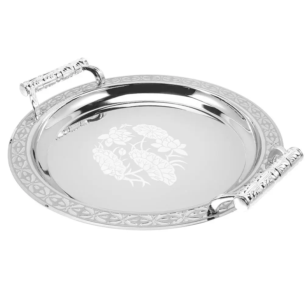 Round Pattern Tray 33 5cm Serving Trays Bread Plate Storage Dish Jewelry Vanity Fruit Snack Container Dry Nuts
Round Pattern Tray 33 5cm Serving Trays Bread Plate Storage Dish Jewelry Vanity Fruit Snack Container Dry Nuts