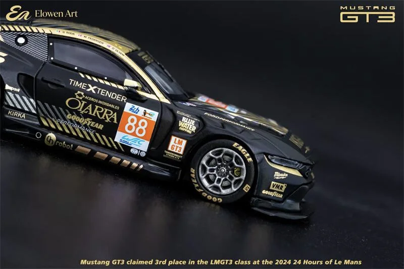 Elowen Art 1:64 Mustang GT3 LeMans 24h No.88 3rd BlackGold Alloy Vehicle Collectible Car Model
Elowen Art 1:64 Mustang GT3 LeMans 24h No.88 3rd BlackGold Alloy Vehicle Collectible Car Model