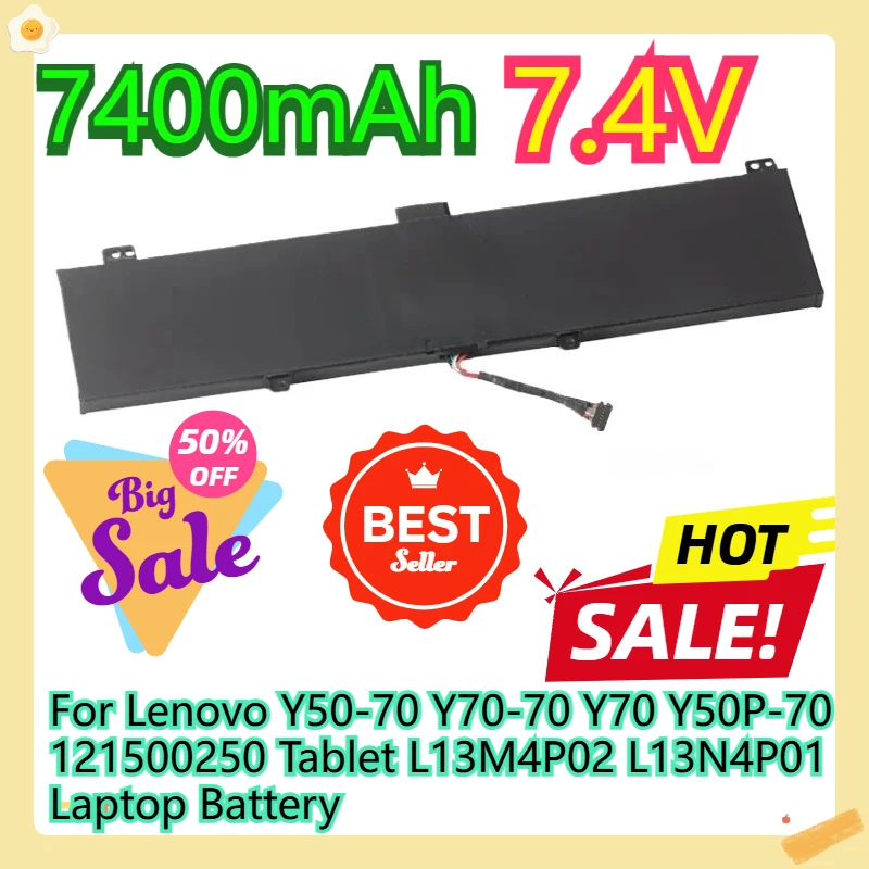 Для Lenovo Y50-70 Y70-70 Y70 Y50P-70 121500250 планшет L13M4P02 L13N4P01 аккумулятор для ноутбука 7,4 В 7400 мАч
Для Lenovo Y50-70 Y70-70 Y70 Y50P-70 121500250 планшет L13M4P02 L13N4P01 аккумулятор для ноутбука 7,4 В 7400 мАч