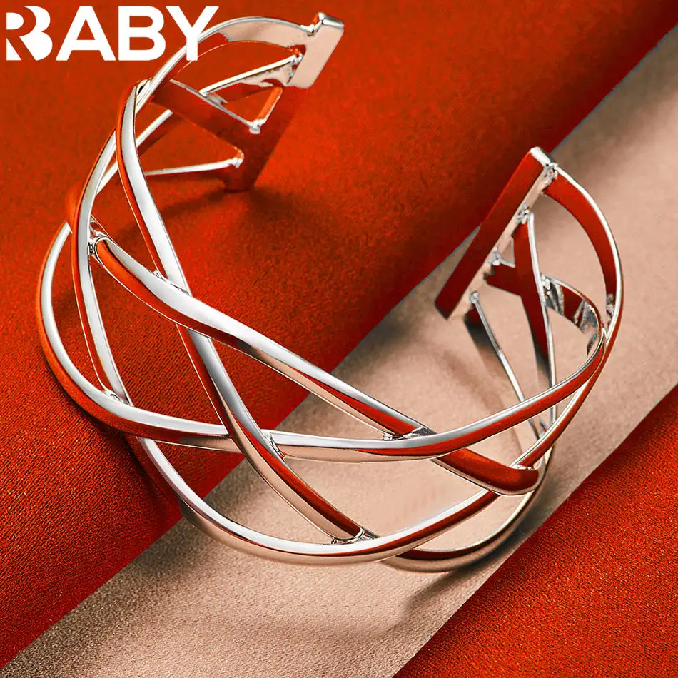 URBABY 925 Sterling Silver Line Bangle Open Bracelet For Women Fashion Jewelry Classic Simple Party Accessories Birthday Gift
URBABY 925 Sterling Silver Line Bangle Open Bracelet For Women Fashion Jewelry Classic Simple Party Accessories Birthday Gift