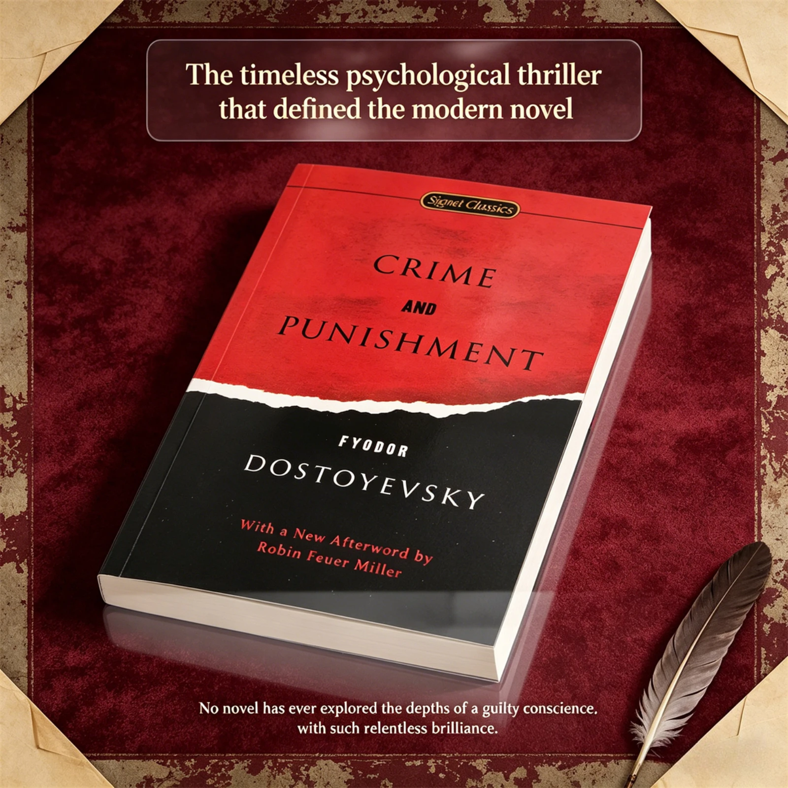 Crime and Punishment By Fyodor Dostoevsky | Signet Classics with New Afterword, Philosophical Crime Fiction Novel
Crime and Punishment By Fyodor Dostoevsky | Signet Classics with New Afterword, Philosophical Crime Fiction Novel