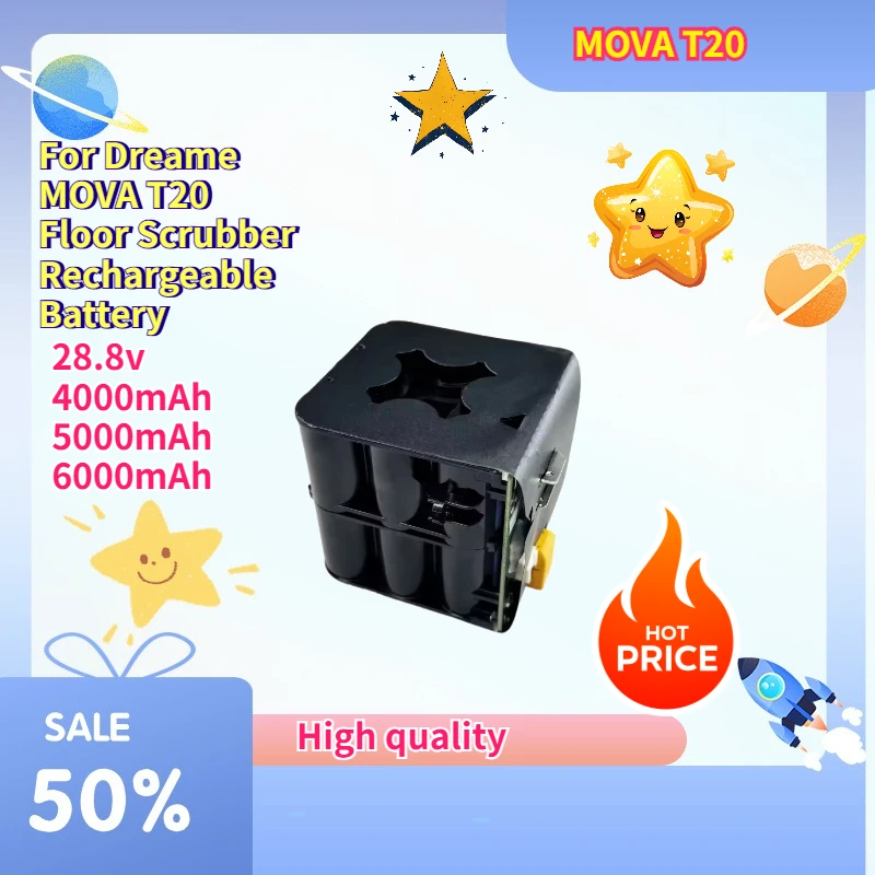 For Dreame MOVA T20 Floor Scrubber Rechargeable Battery 4000mAh 28.8V
For Dreame MOVA T20 Floor Scrubber Rechargeable Battery 4000mAh 28.8V