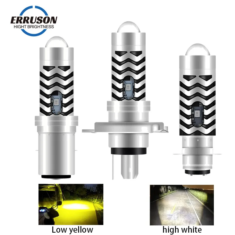 1pc Motorcycle LED headlight bulb T19 P15D H6 white/golden yellow mio125 P15D BA20D Led Super Bright CSP Chip Lamp For Motor
1pc Motorcycle LED headlight bulb T19 P15D H6 white/golden yellow mio125 P15D BA20D Led Super Bright CSP Chip Lamp For Motor