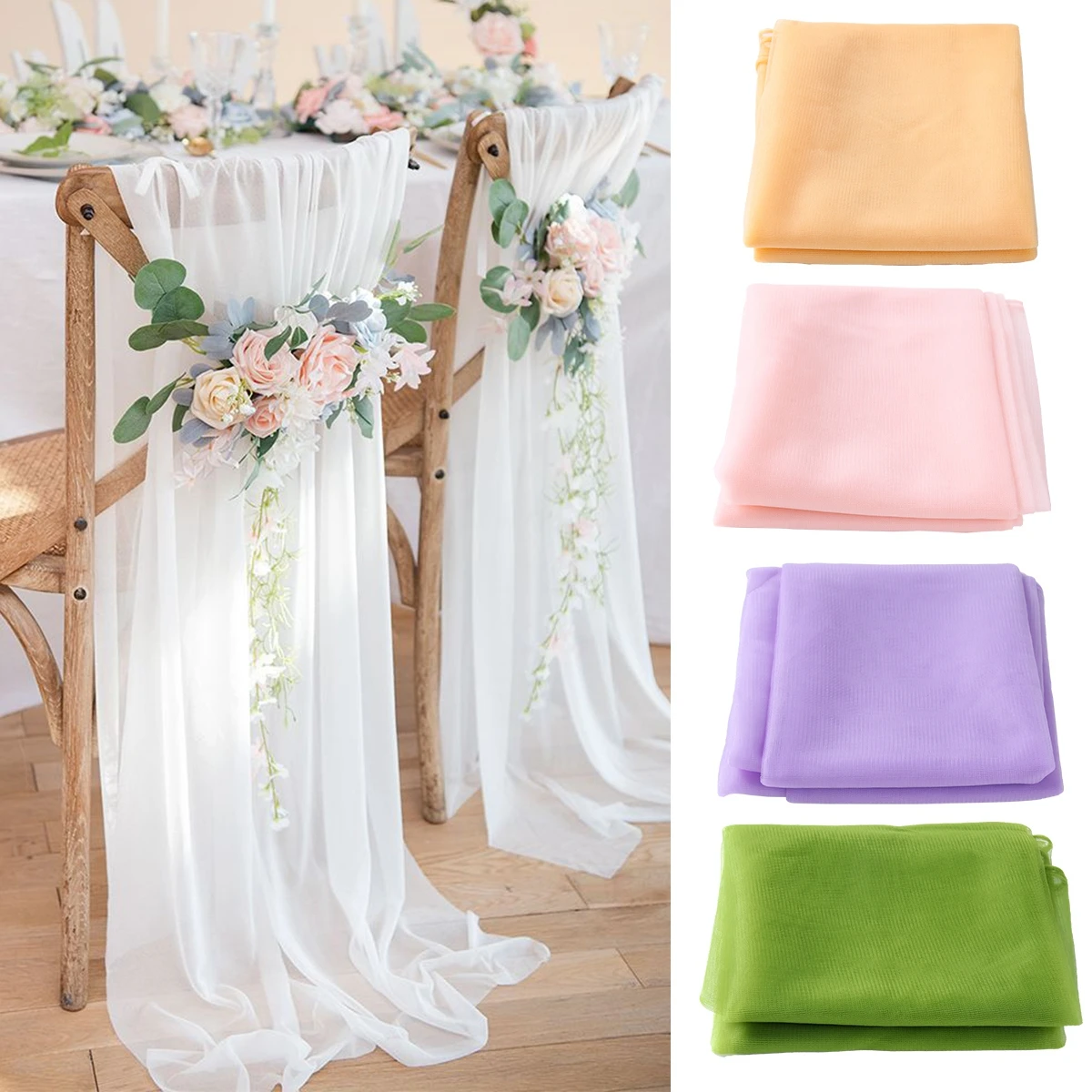 2/5m Wedding Arch Drapding Fabric Decoration Tulle Roll Organza Sheer Fabric For Birthday Party Backdrop Wedding Chair Decor
2/5m Wedding Arch Drapding Fabric Decoration Tulle Roll Organza Sheer Fabric For Birthday Party Backdrop Wedding Chair Decor