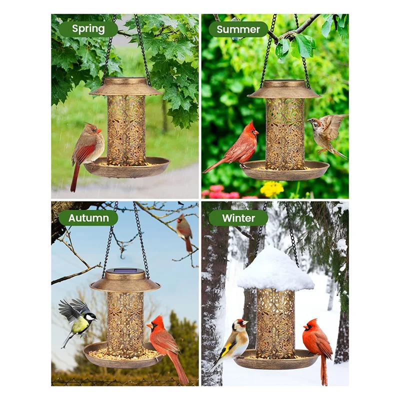 Solar Bird Feeder Outdoors Hanging Bird Feeder Metal Wild Bird Feeder For Cardinals Solar Garden Lantern With S Hook
Solar Bird Feeder Outdoors Hanging Bird Feeder Metal Wild Bird Feeder For Cardinals Solar Garden Lantern With S Hook