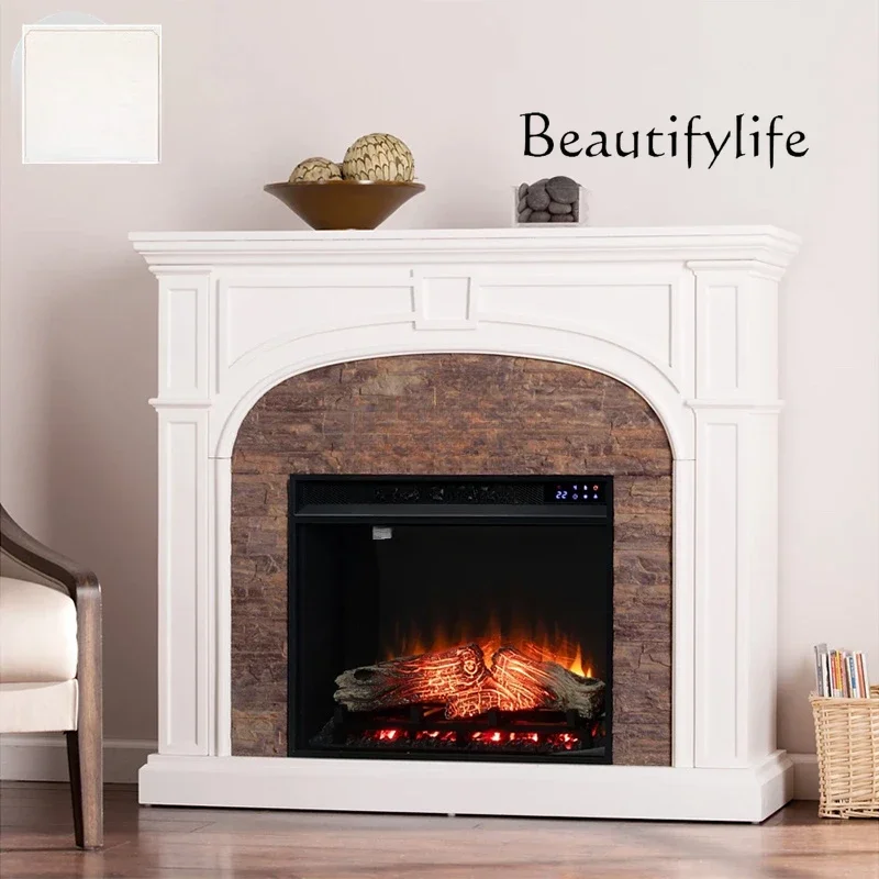 American simple solid wood mantel European villa decorative cabinet carving modern light luxury fireplace living room white
American simple solid wood mantel European villa decorative cabinet carving modern light luxury fireplace living room white