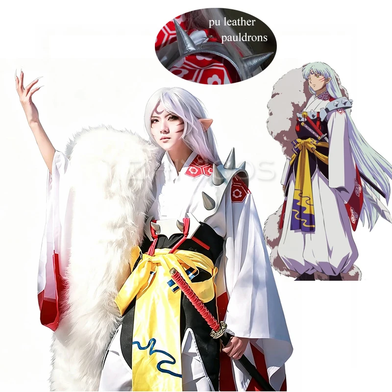 Anime InuYasha Sesshoumaru Cosplay Costume Kimono+Pauldrons+Tail Full Set Halloween Adult Costumes for Women/Men Custom Any Size
Anime InuYasha Sesshoumaru Cosplay Costume Kimono+Pauldrons+Tail Full Set Halloween Adult Costumes for Women/Men Custom Any Size
