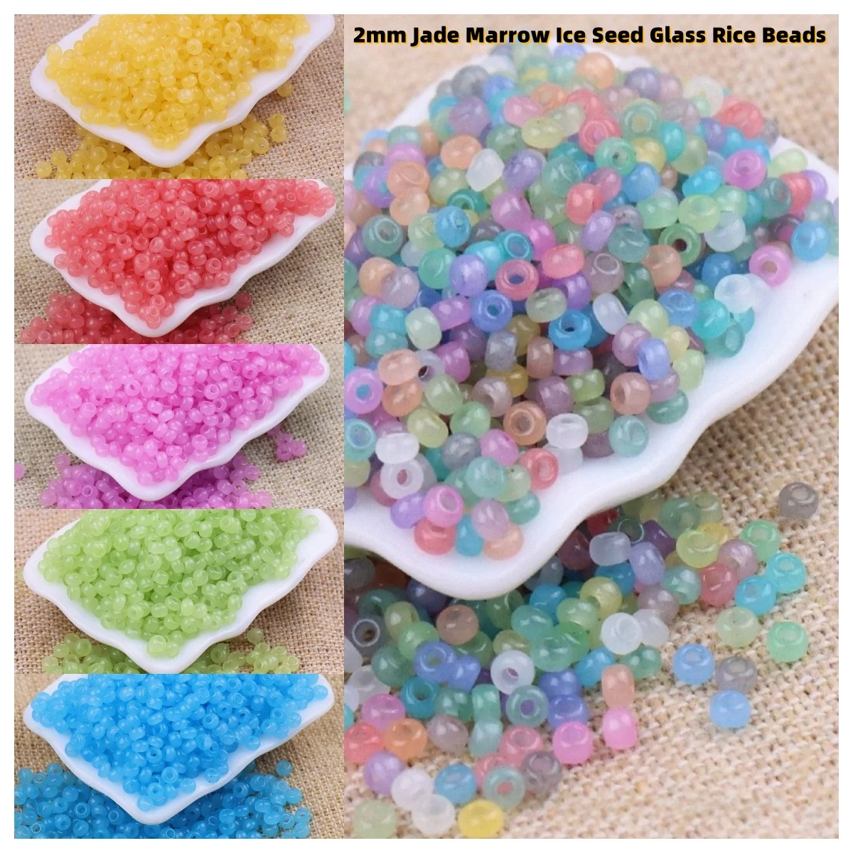 2mm imitation Czech chalcedony ice seed glass rice beads wear-resistant handmade DIY bracelet necklace bead scattered beads
2mm imitation Czech chalcedony ice seed glass rice beads wear-resistant handmade DIY bracelet necklace bead scattered beads