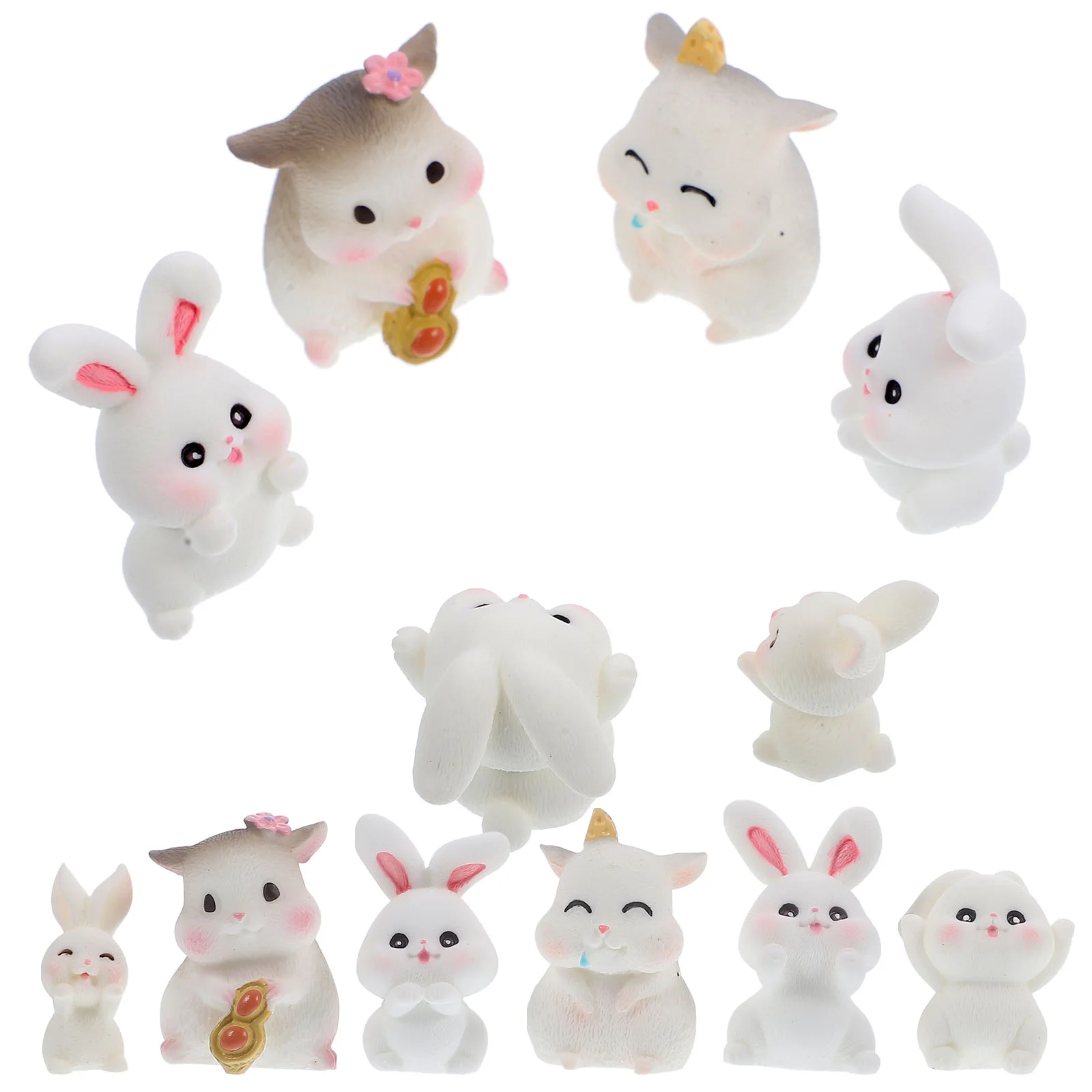 12 Pcs Rabbit Fireplace Ornaments Baby Toy Fairy Garden Accessories Animal Cake Topper Tiny Miniature Bunny
12 Pcs Rabbit Fireplace Ornaments Baby Toy Fairy Garden Accessories Animal Cake Topper Tiny Miniature Bunny