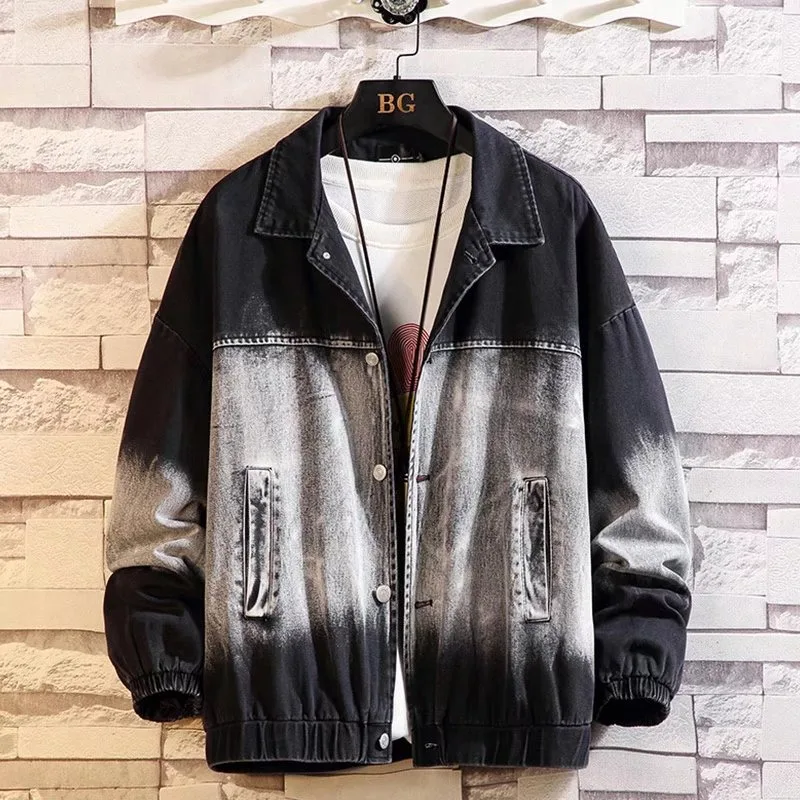Мужская джинсовая куртка-жакет в японском стиле, больших размеров, 250 пу, из Гонконга, повседневная, крутая, рабочая одежда, уличный стиль
Мужская джинсовая куртка-жакет в японском стиле, больших размеров, 250 пу, из Гонконга, повседневная, крутая, рабочая одежда, уличный стиль