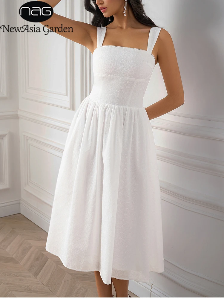 NewAsia Women Adjustable Straps Backless Jacquard Midi Dress Sleeveless Double Ruched Fashion Casual Holiday Maxi Dresses White
NewAsia Women Adjustable Straps Backless Jacquard Midi Dress Sleeveless Double Ruched Fashion Casual Holiday Maxi Dresses White