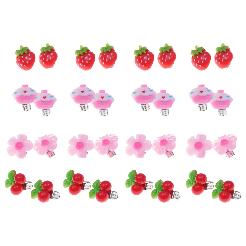 16 Pcs Fruit Ear Clip Kids Cartoon Girls Earrings Children Performance Party Accessories Acrylic Safe Bright Color Matching 
16 Pcs Fruit Ear Clip Kids Cartoon Girls Earrings Children Performance Party Accessories Acrylic Safe Bright Color Matching