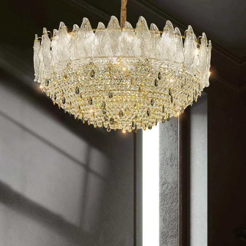 French living room chandelier modern light luxury high-end crystal high-end cream wind master bedroom dining room
French living room chandelier modern light luxury high-end crystal high-end cream wind master bedroom dining room