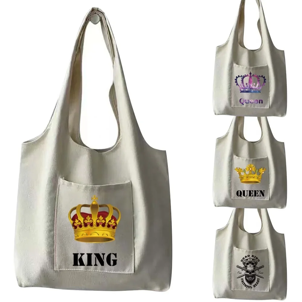 Shopping Bag Ladies Handbag Fashion Handbag Messenger Shoulder Bag Crown Print Tote Bags Storage Large Capacity Harajuku Bags
Shopping Bag Ladies Handbag Fashion Handbag Messenger Shoulder Bag Crown Print Tote Bags Storage Large Capacity Harajuku Bags