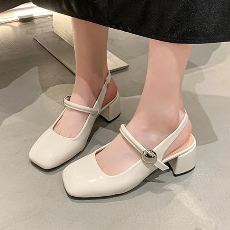 Thick Heel Sandals Women's New Summer Shoes Buckle Strap High Heels Comfortable Leather Slip-On Pumps
Thick Heel Sandals Women's New Summer Shoes Buckle Strap High Heels Comfortable Leather Slip-On Pumps