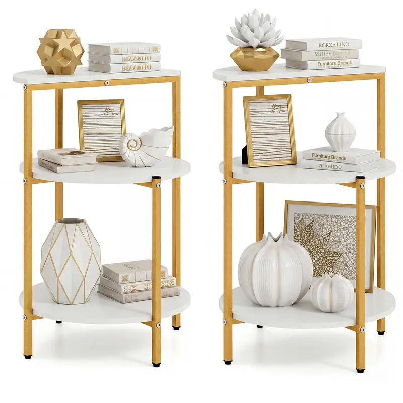 3-Tier Round End Table for Small Space and Bedroom Room-Set of 2
3-Tier Round End Table for Small Space and Bedroom Room-Set of 2