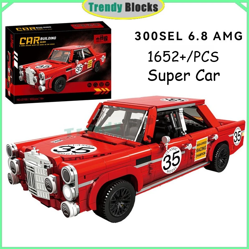 Конструктор 1652+ деталей: Модель двигателя 300SEL 6.8 AMG, красный суперкар, 6.3L V8, ретро-спорткар, коллекционные строительные блоки, игрушки-подарки
Конструктор 1652+ деталей: Модель двигателя 300SEL 6.8 AMG, красный суперкар, 6.3L V8, ретро-спорткар, коллекционные строительные блоки, игрушки-подарки