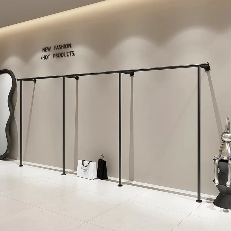 Clothing store display rack wall shelf display rack paint matte black floor rack for men's and women's clothing store shelves
Clothing store display rack wall shelf display rack paint matte black floor rack for men's and women's clothing store shelves