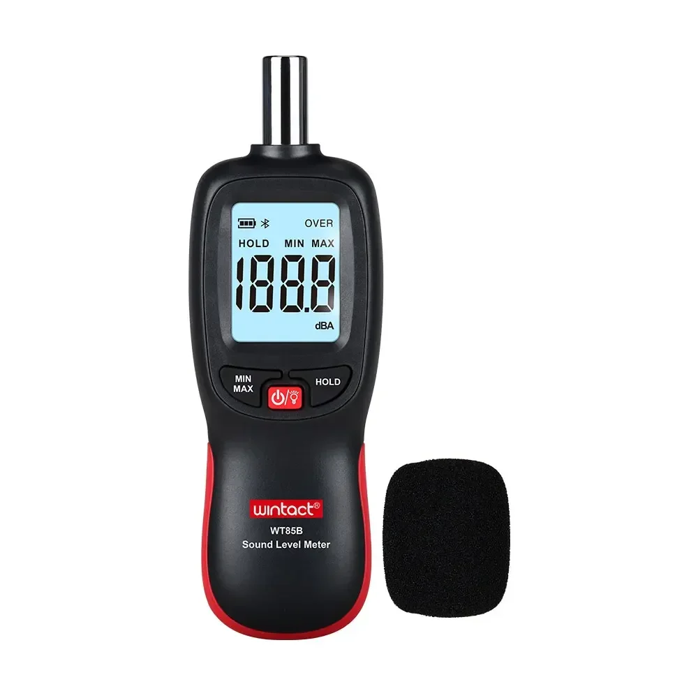 Измеритель уровня звука Wintact 0,1 дБ, 30-130 дБ, Bluetooth Decibel Sonometros, цифровой ЖК-дисплей, тестер уровня шума, удержание данных, подсветка
Измеритель уровня звука Wintact 0,1 дБ, 30-130 дБ, Bluetooth Decibel Sonometros, цифровой ЖК-дисплей, тестер уровня шума, удержание данных, подсветка