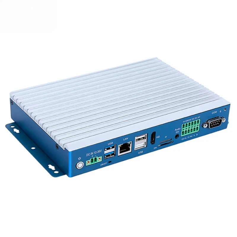 Wholesale Customized Multi-Protocol Communication Fanless Industrial Mini PC Linux/Win10 RK3568 4K/60Hz Computer Accessories