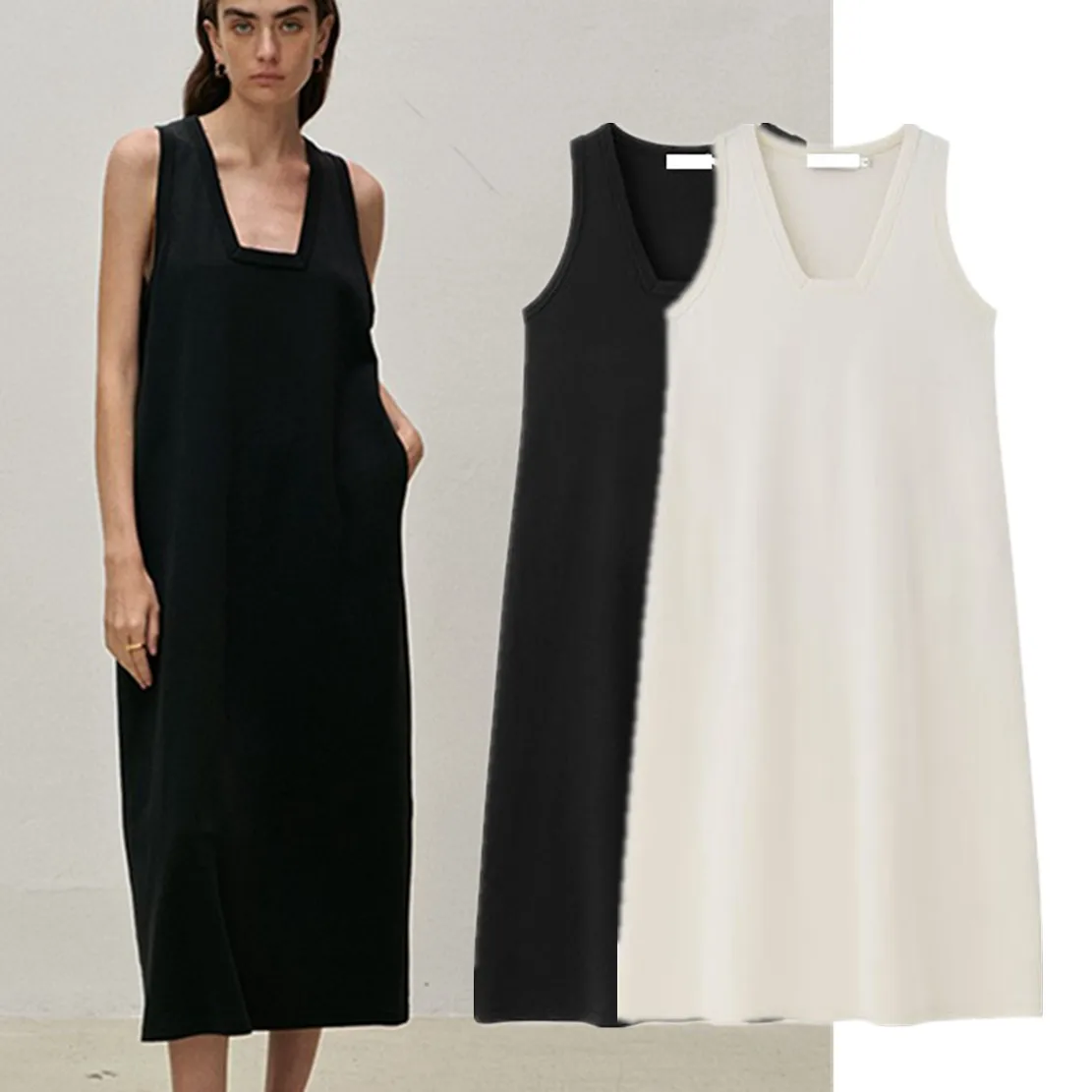 Jenny&Dave Nordic Minimalist Women's Tank Dress Retro Square Collar Casual Loose Sleeveless Vest Fashion Long Dress Women
Jenny&Dave Nordic Minimalist Women's Tank Dress Retro Square Collar Casual Loose Sleeveless Vest Fashion Long Dress Women