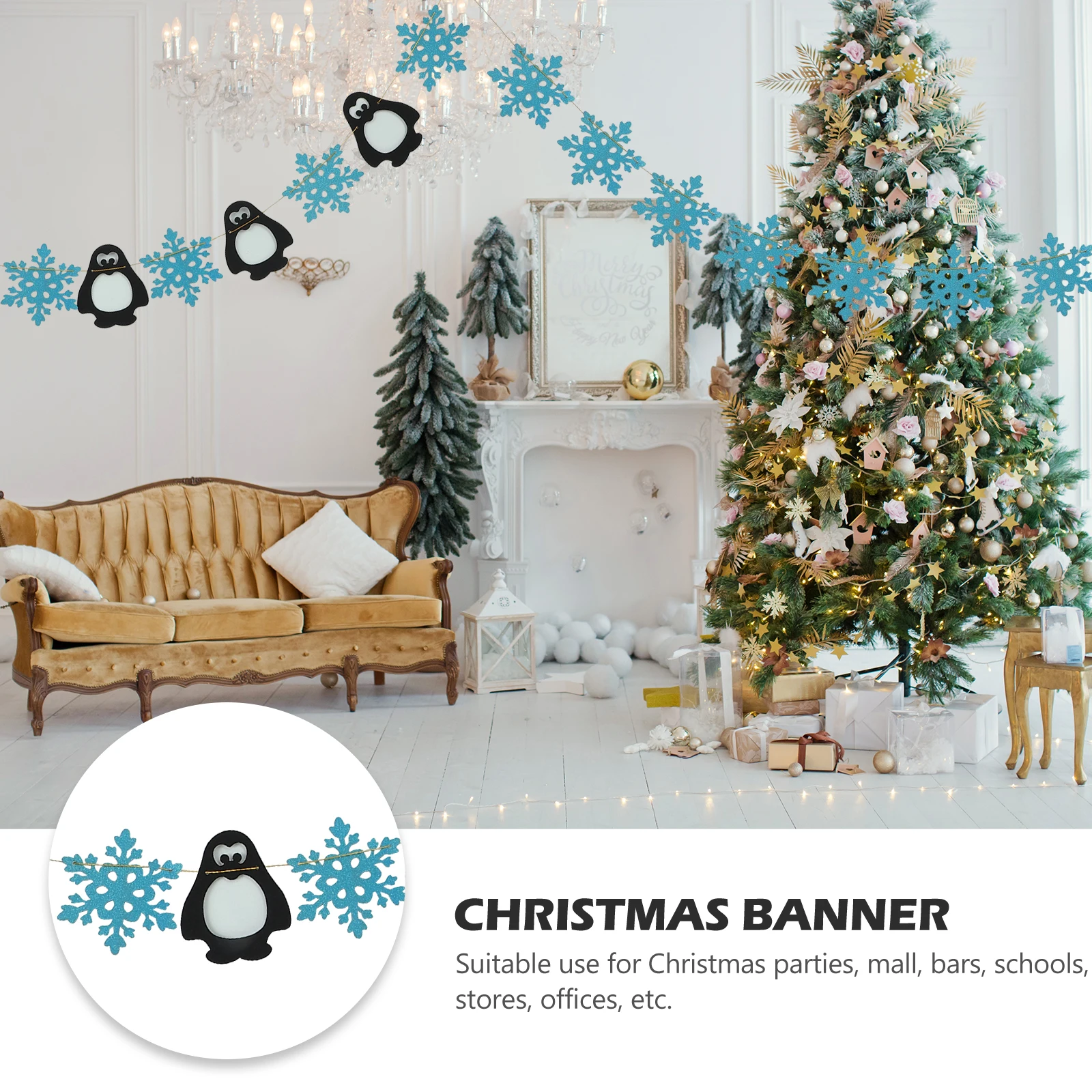 2 pcs Christmas Snowman String Flags Exquisite Banners Party Wall Decoration Festival Background Bunting Snowflakes Pattern
2 pcs Christmas Snowman String Flags Exquisite Banners Party Wall Decoration Festival Background Bunting Snowflakes Pattern