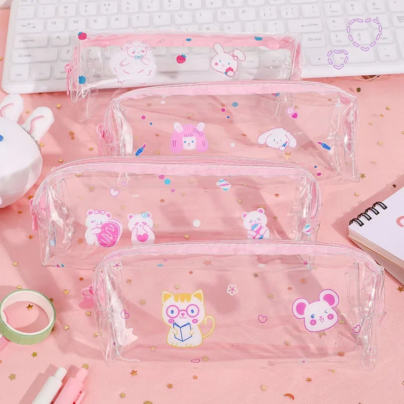 Transparent Pencil Case PVC Stationery Gift Girls Students Pencil Bag Kawaii Makeup Cosmetic Bag Travel Bags kawaii
Transparent Pencil Case PVC Stationery Gift Girls Students Pencil Bag Kawaii Makeup Cosmetic Bag Travel Bags kawaii