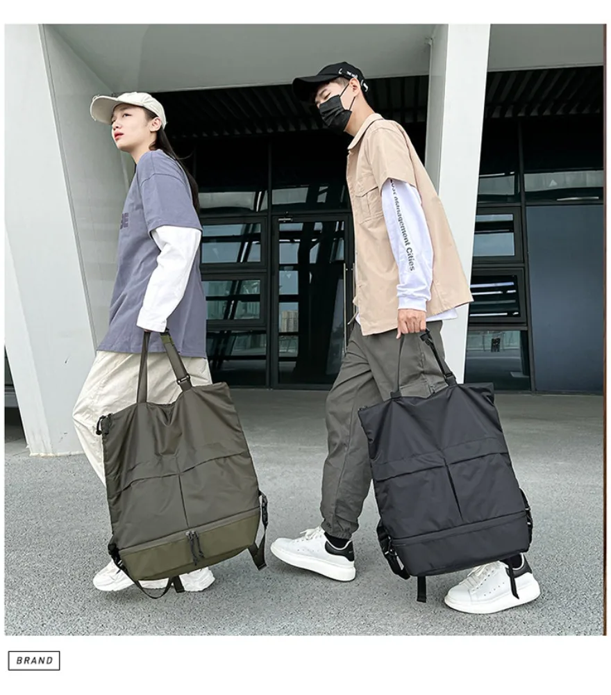 Large capacity backpack men's handheld simple solid color couple backpack new Harajuku shoulder bag
Large capacity backpack men's handheld simple solid color couple backpack new Harajuku shoulder bag