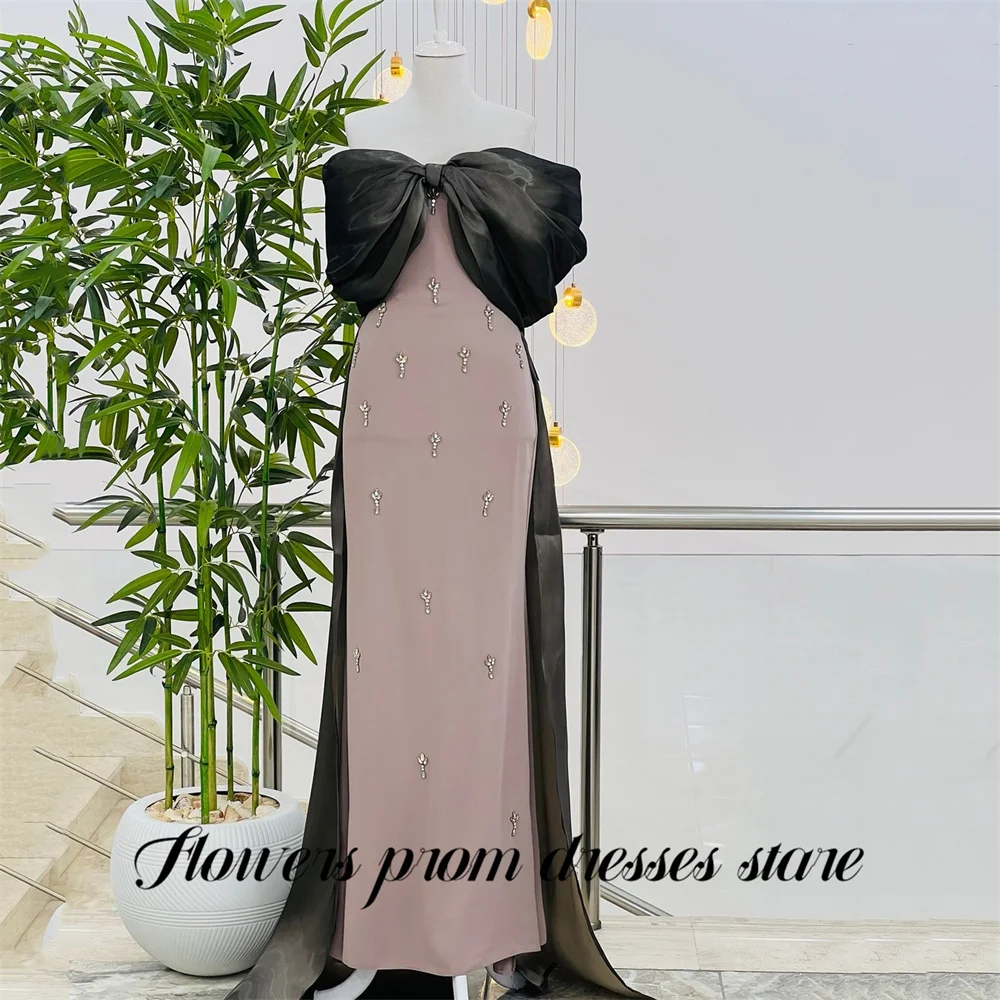 Flowers Pink Artistic Party Dress Oversized Bow فساتين السهرة Off Shoulder Night Dress Crystal Prom Dress Customized
Flowers Pink Artistic Party Dress Oversized Bow فساتين السهرة Off Shoulder Night Dress Crystal Prom Dress Customized